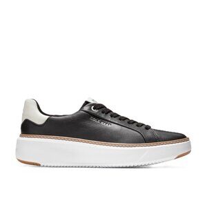 Cole Haan Women's Grandpro Topspin Sneaker, Black/Optc Wht/Yellow
